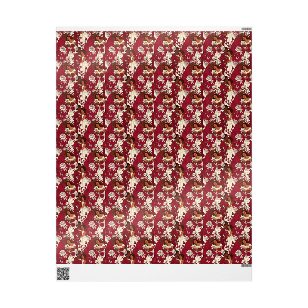Crimson Cream Garden Gathering Wrapping Paper — Family Wrap Co.
