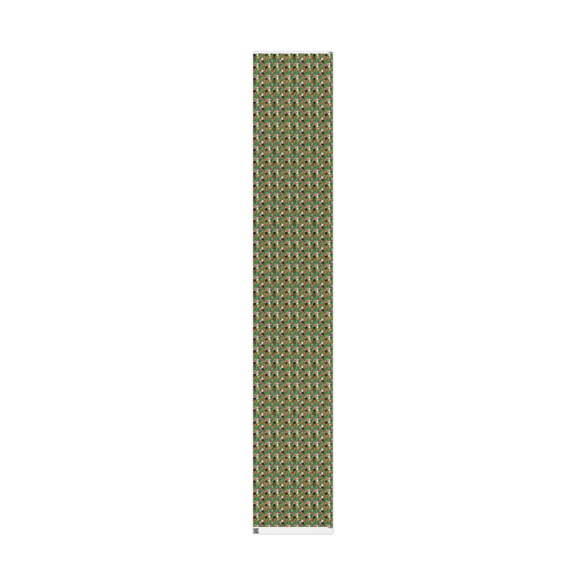 Pink & Green Botanical Garden Wrapping Paper — Family Wrap Co.