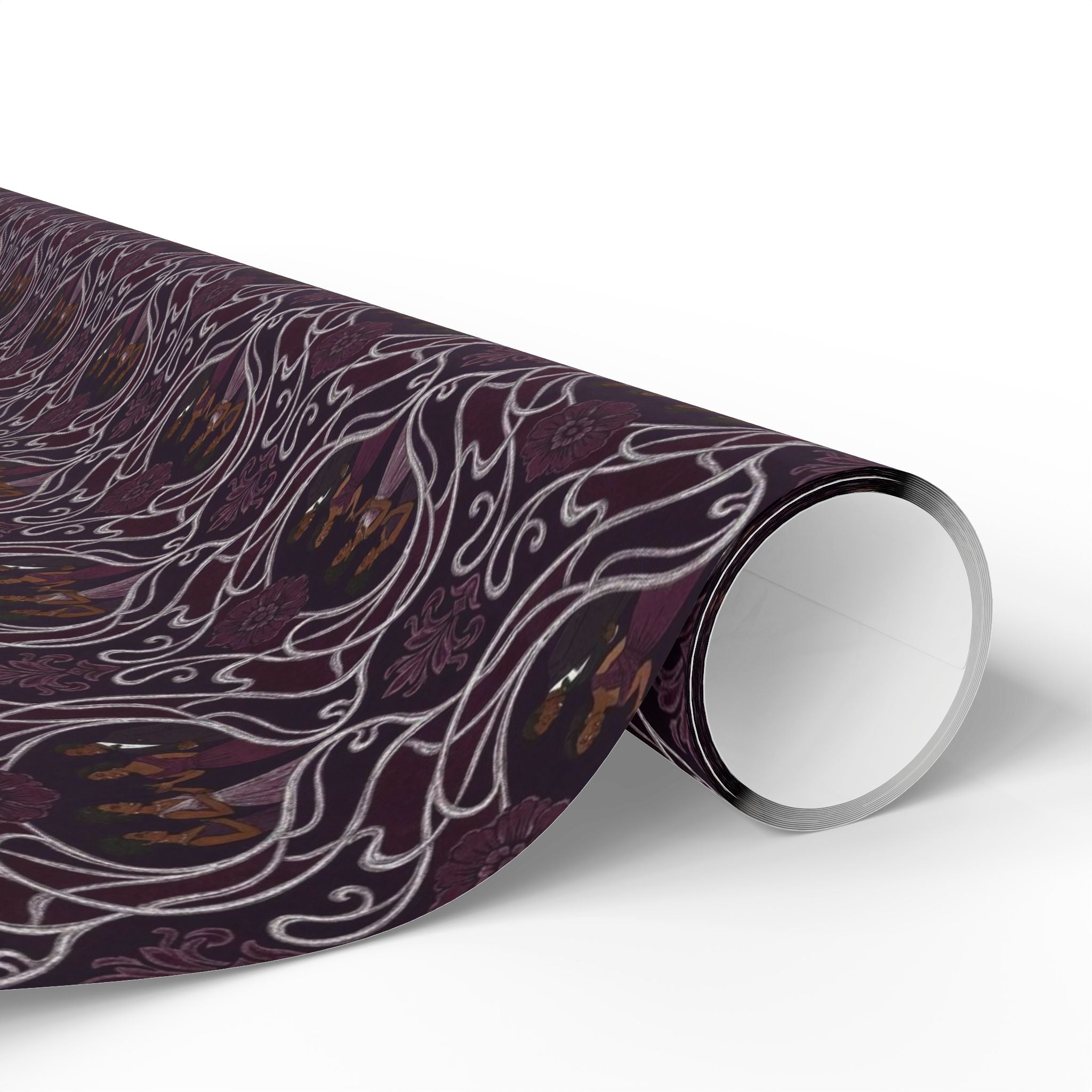 Plum & Silver Soirée Wrapping Paper — Family Wrap Co.