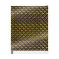 Black & Gold Sphinx Prestige Pattern — African American Gift Wrap by Family Wrap Co.