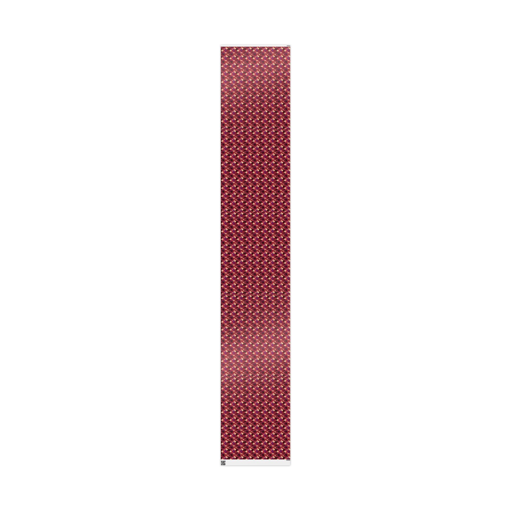 Crimson & Cream Women's Power Pattern — African American Gift Wrap by Family Wrap Co.