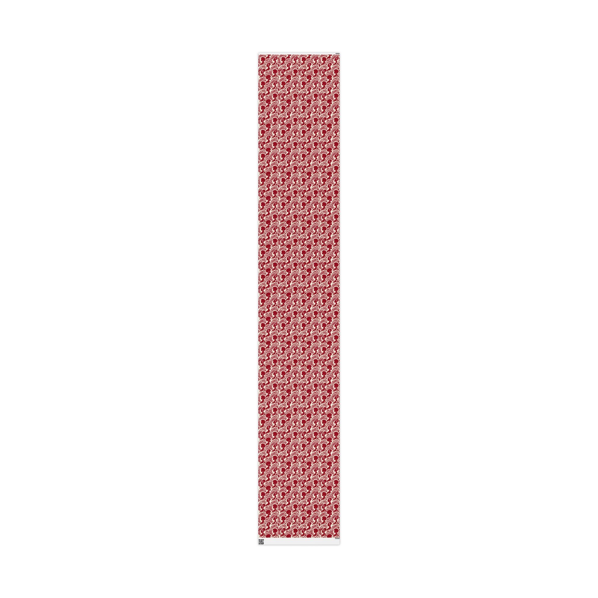 Crimson & Cream Modern Silhouette Rhythm Gift Wrap — Family Wrap Co.