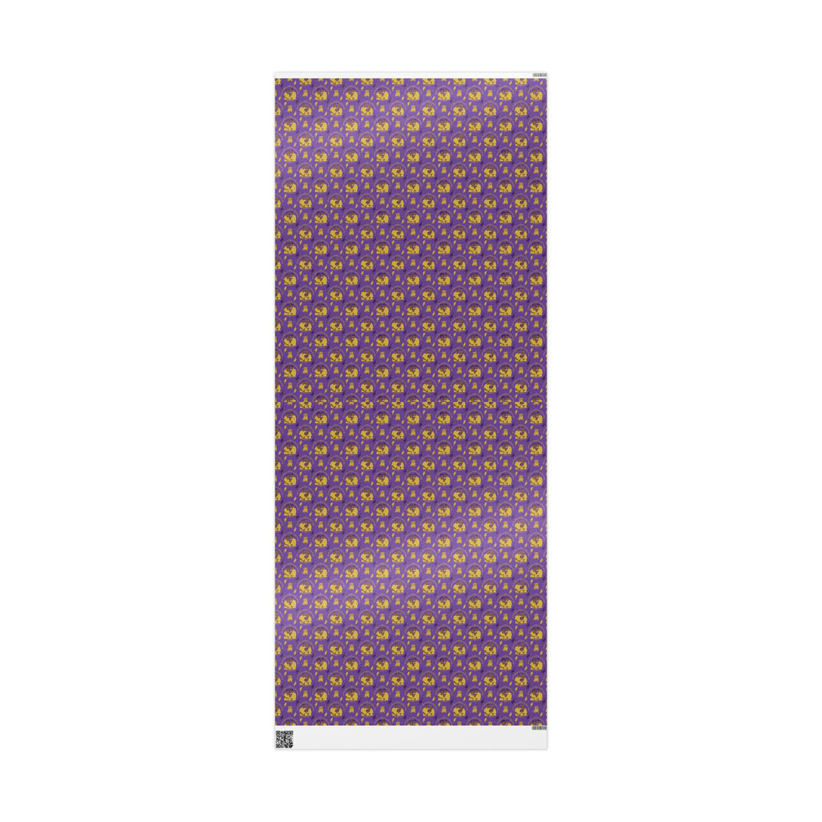 Royal Purple & Old Gold Family Heritage Pattern — African American Gift Wrap by Family Wrap Co.