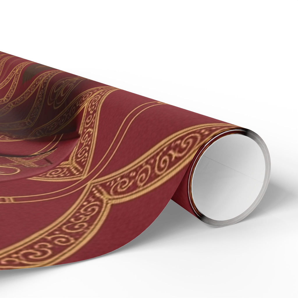 Crimson Diamond & Golden Staff — African American Gift Wrap by Family Wrap Co.