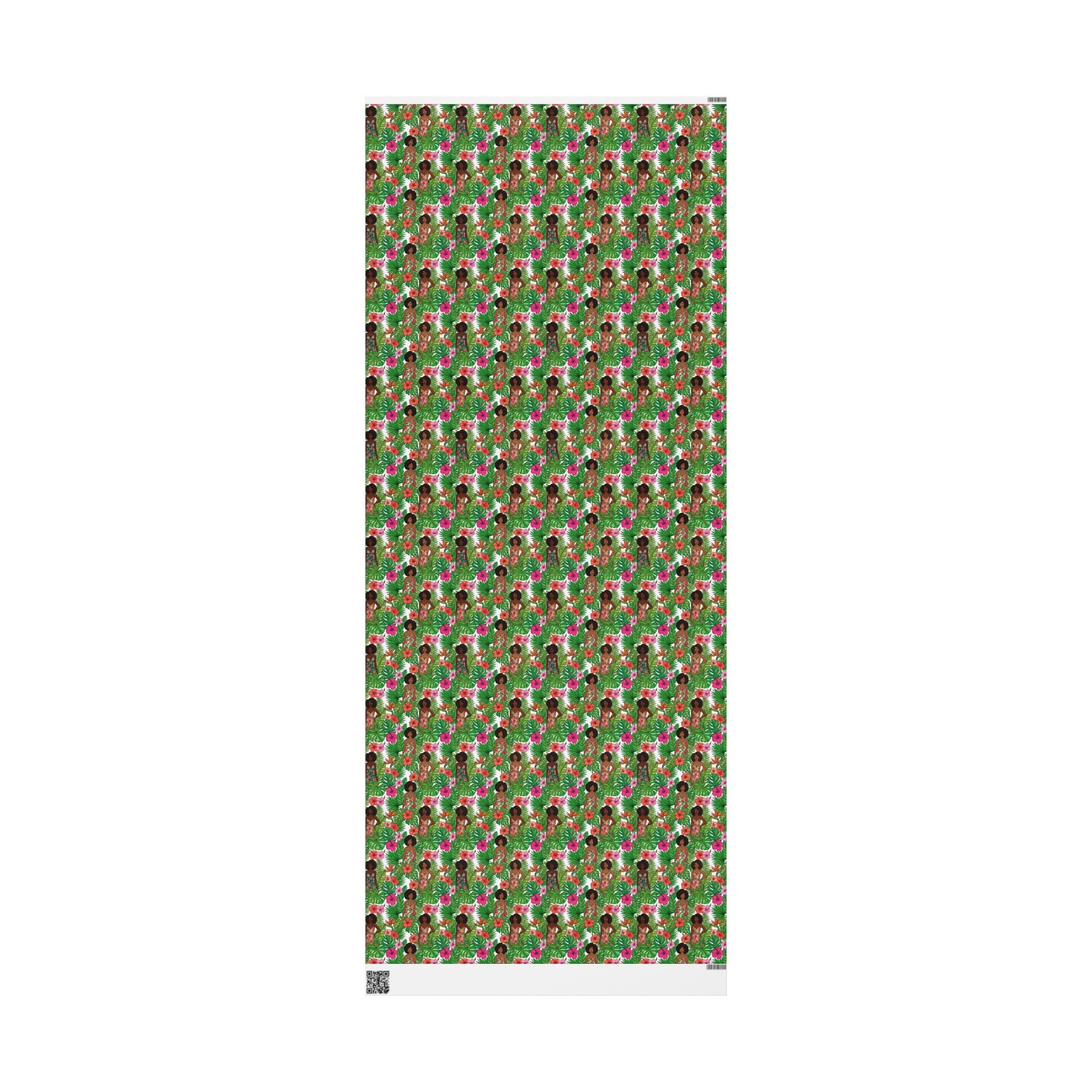 Pink & Green Botanical Garden Wrapping Paper — Family Wrap Co.
