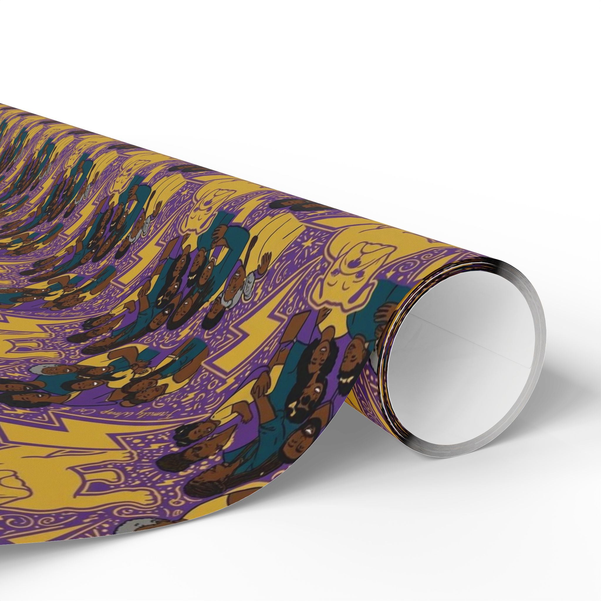 Purple & Gold Majesty Family Wrap — African American Gift Wrap by Family Wrap Co.