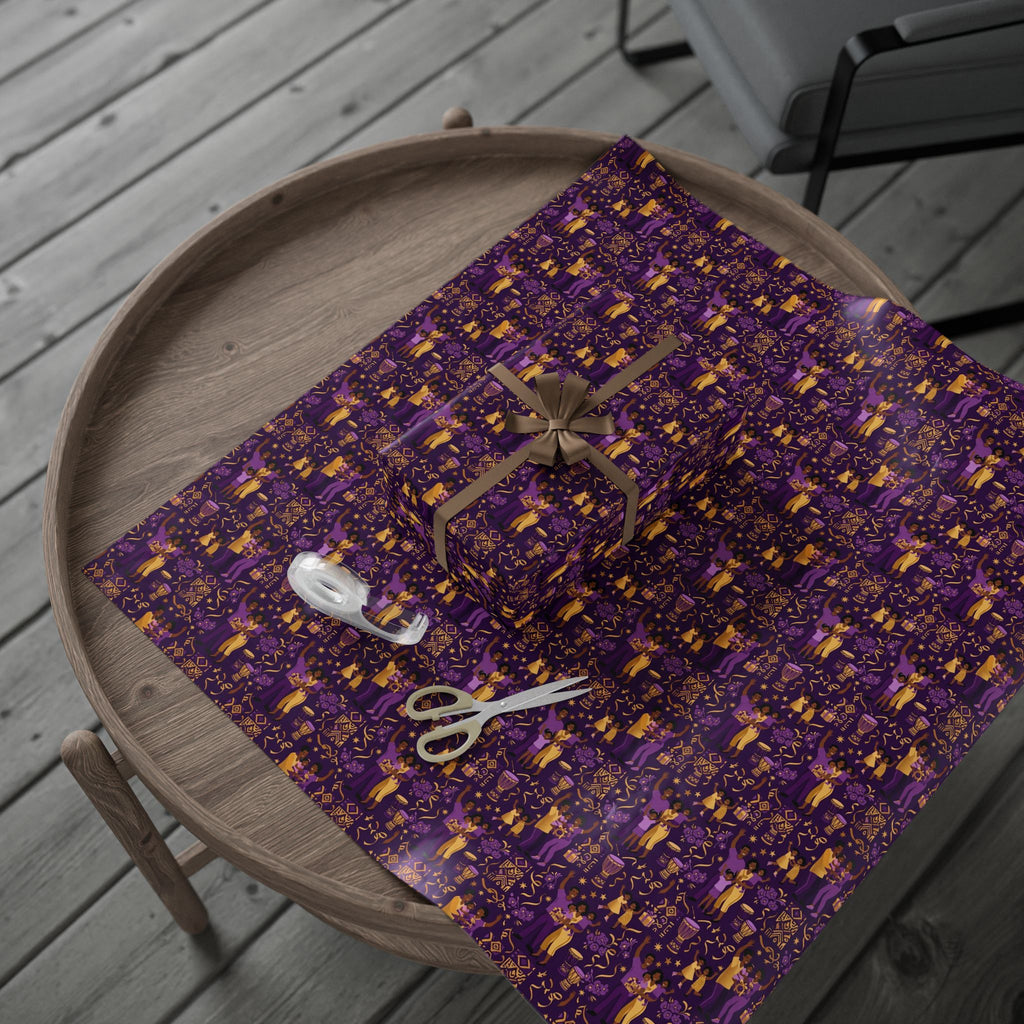 Purple & Gold Family Jubilee Wrapping Paper — Family Wrap Co.