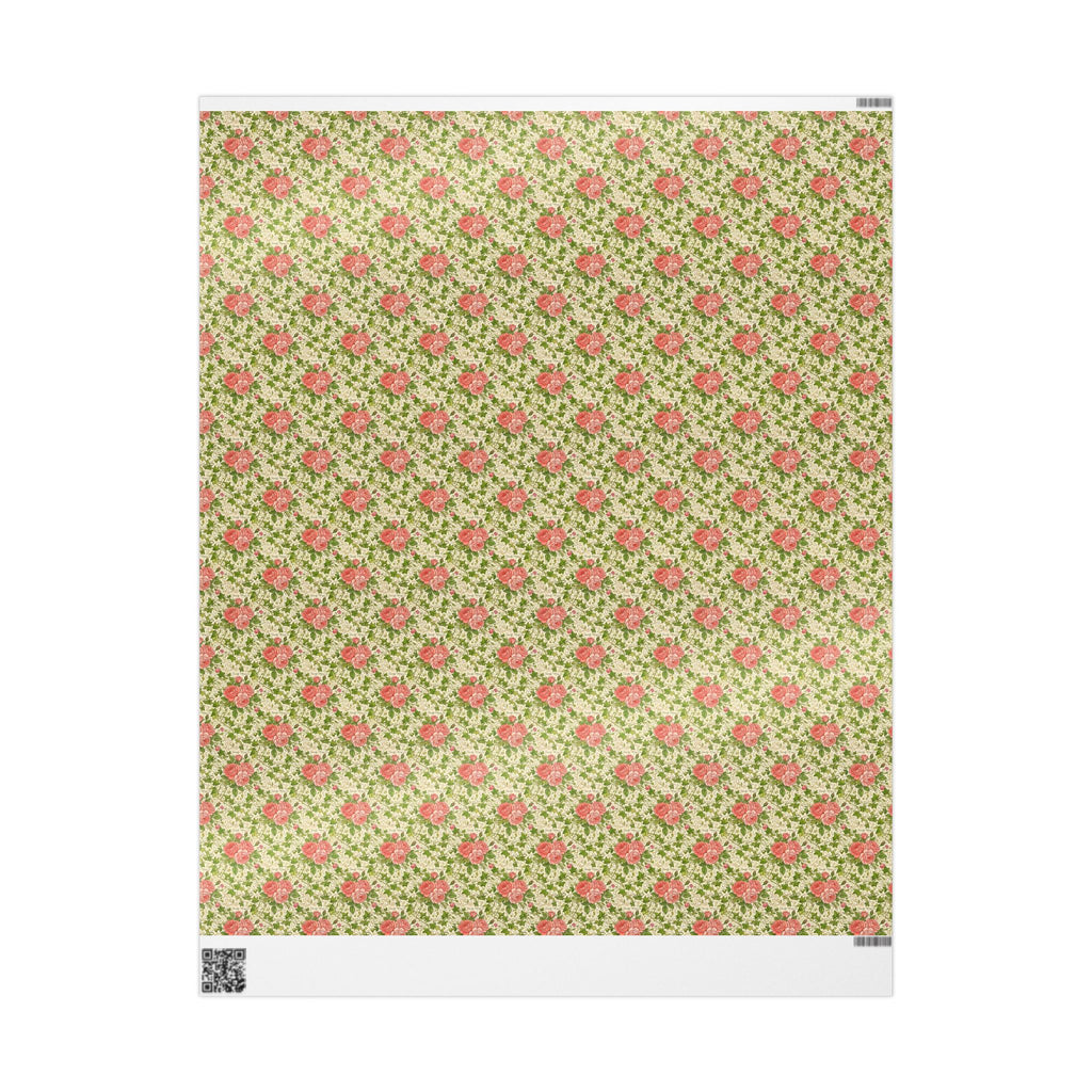Pink & Green Pearl Garden Pattern — African American Gift Wrap by Family Wrap Co.