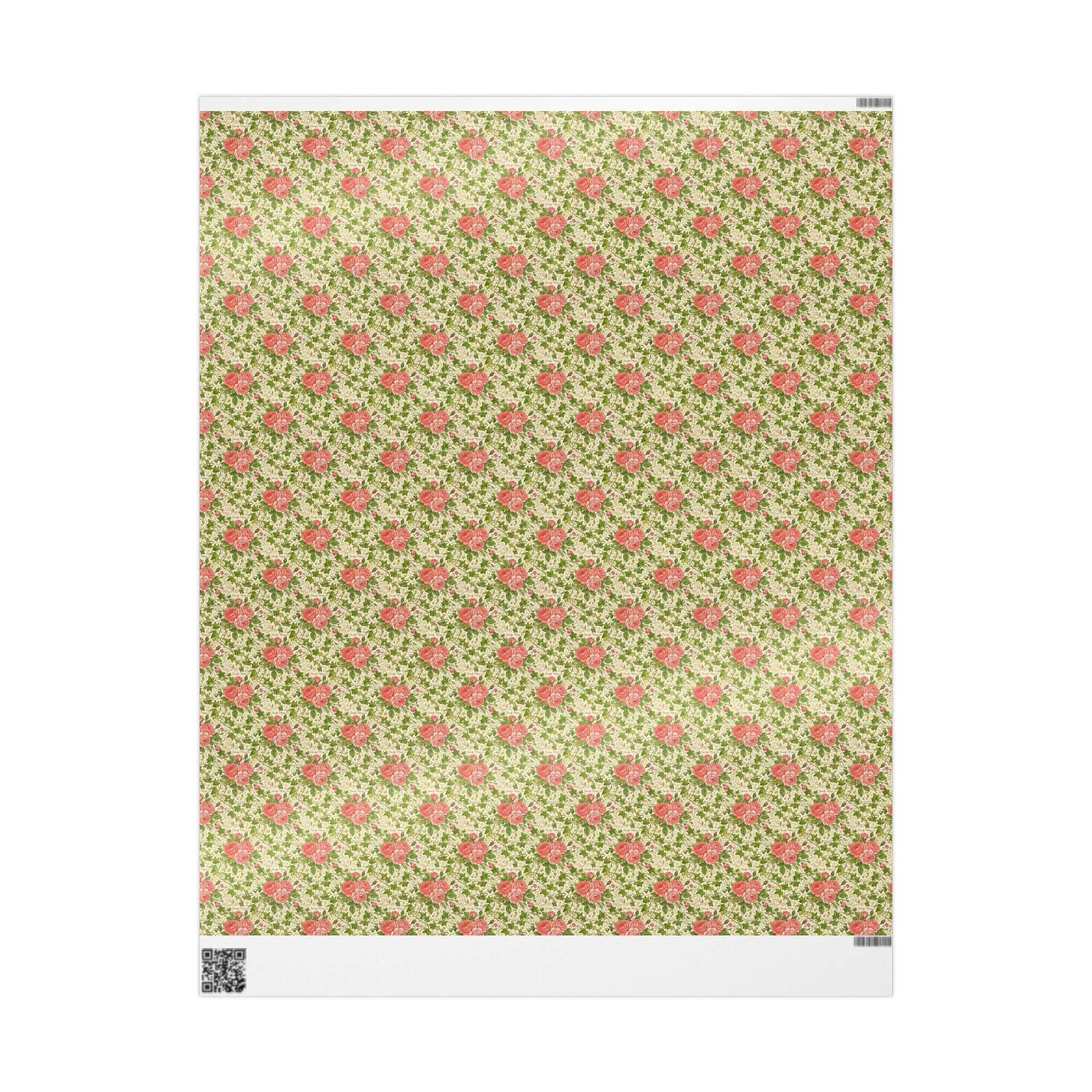 Pink & Green Pearl Garden Pattern — African American Gift Wrap by Family Wrap Co.
