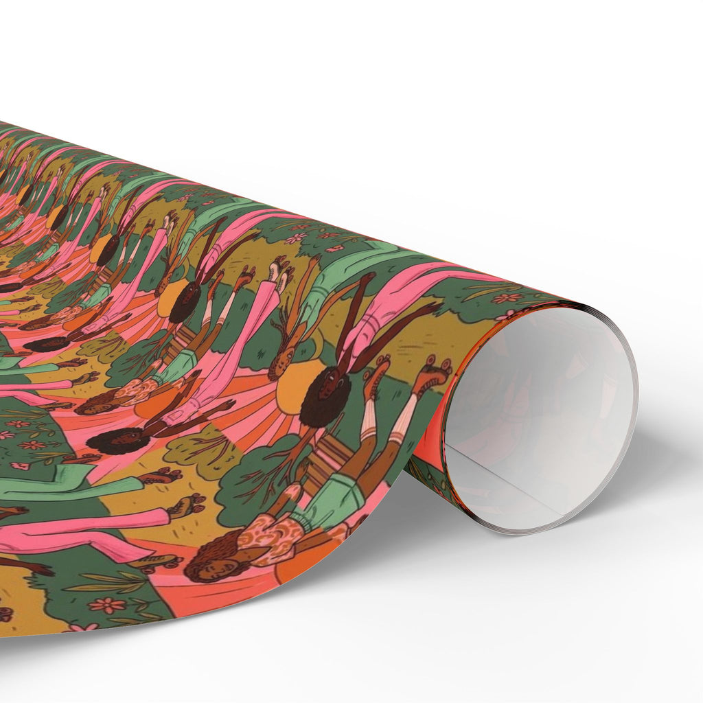 Sunset Roller Skating Energy Wrapping Paper — Family Wrap Co.