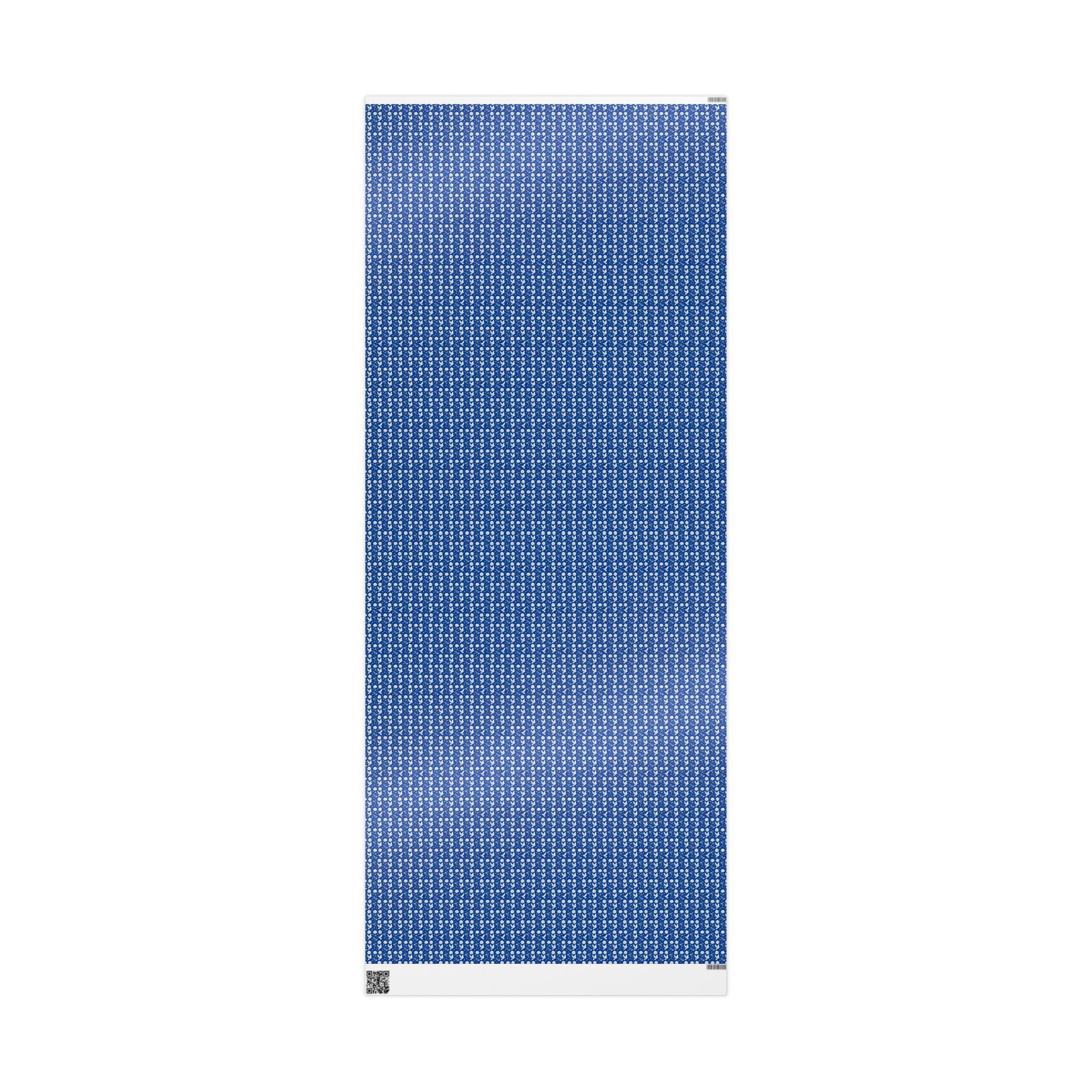 Royal Blue & White Cloud Garden -- Celestial Bloom — African American Gift Wrap by Family Wrap Co.