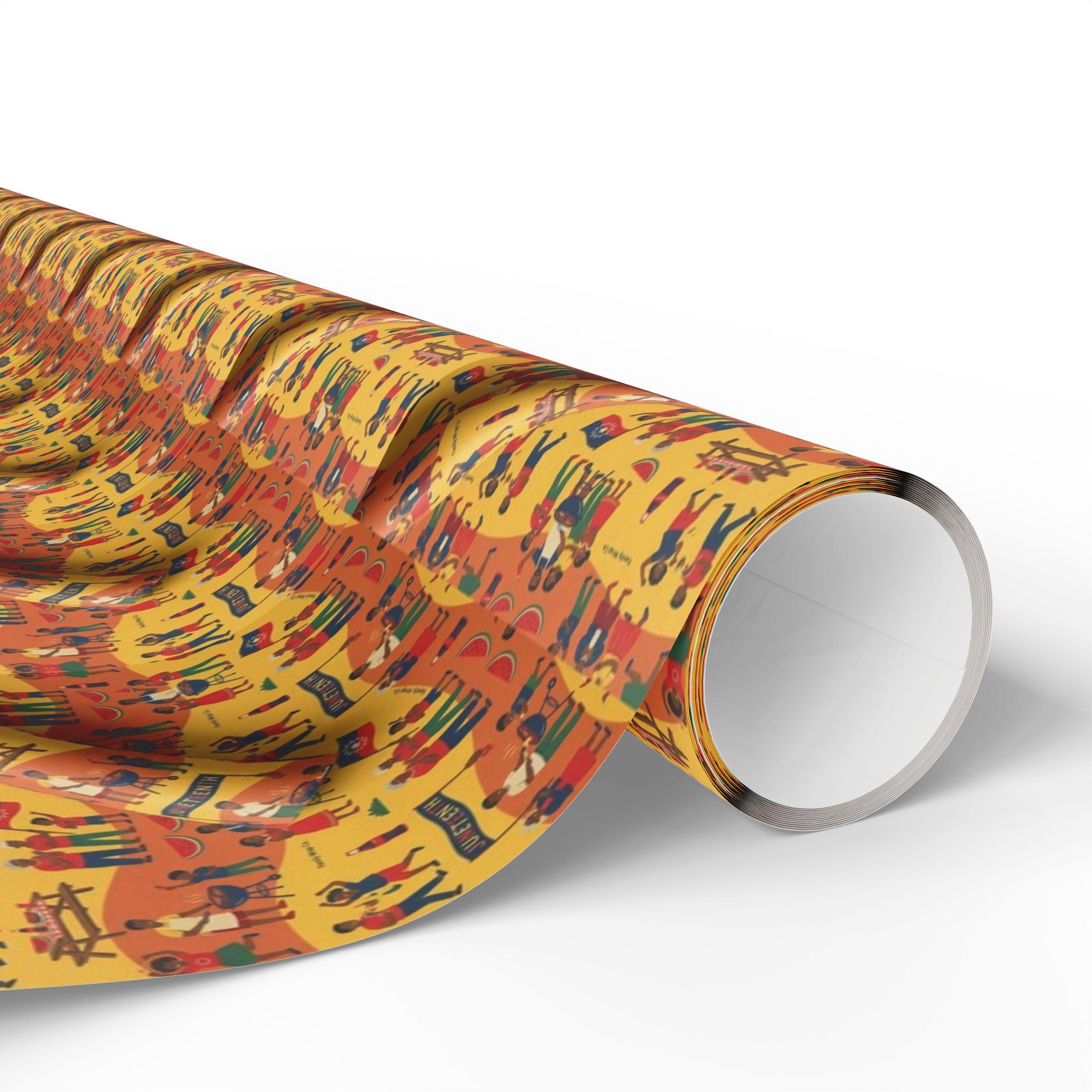 Freedom Day Jubilee Pattern — African American Gift Wrap by Family Wrap Co.