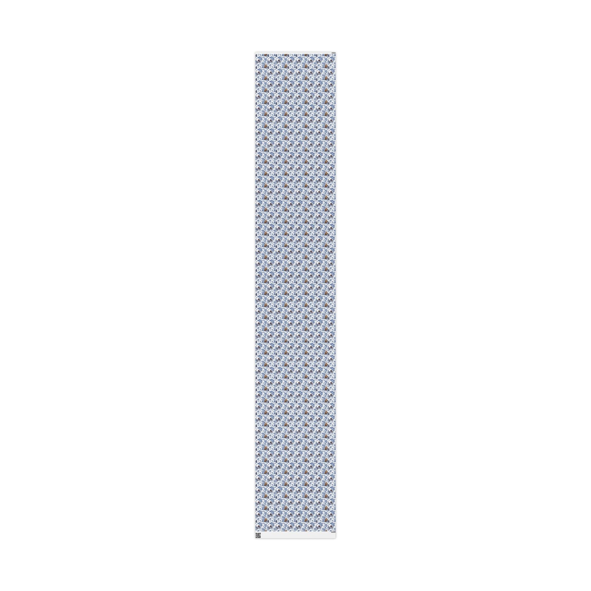 Royal Blue & White Toile Heritage Wrapping Paper — Family Wrap Co.