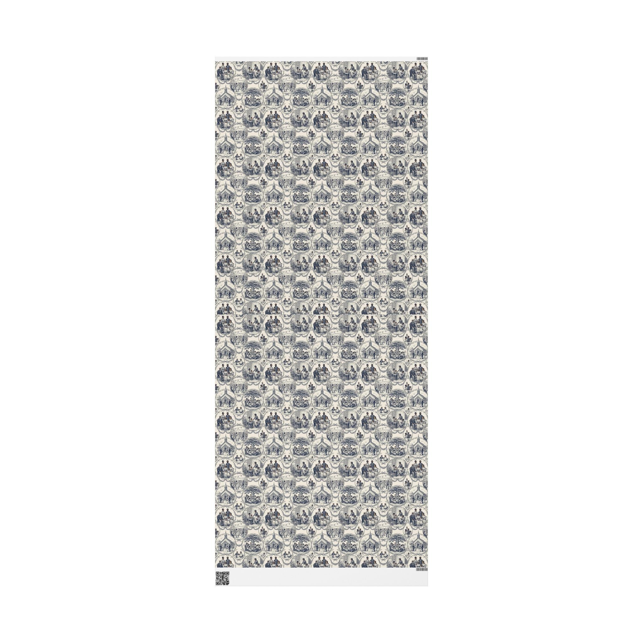 Navy & Cream Family Heritage Wrapping Paper — Family Wrap Co.