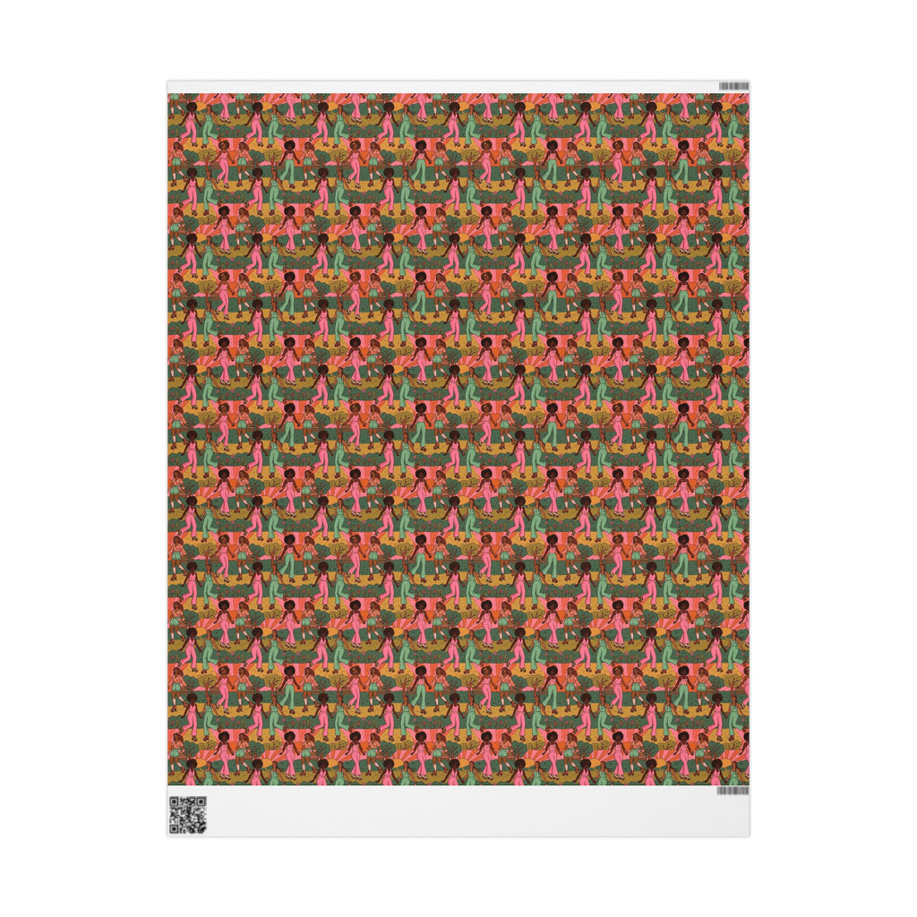 Sunset Roller Skating Energy Wrapping Paper — Family Wrap Co.