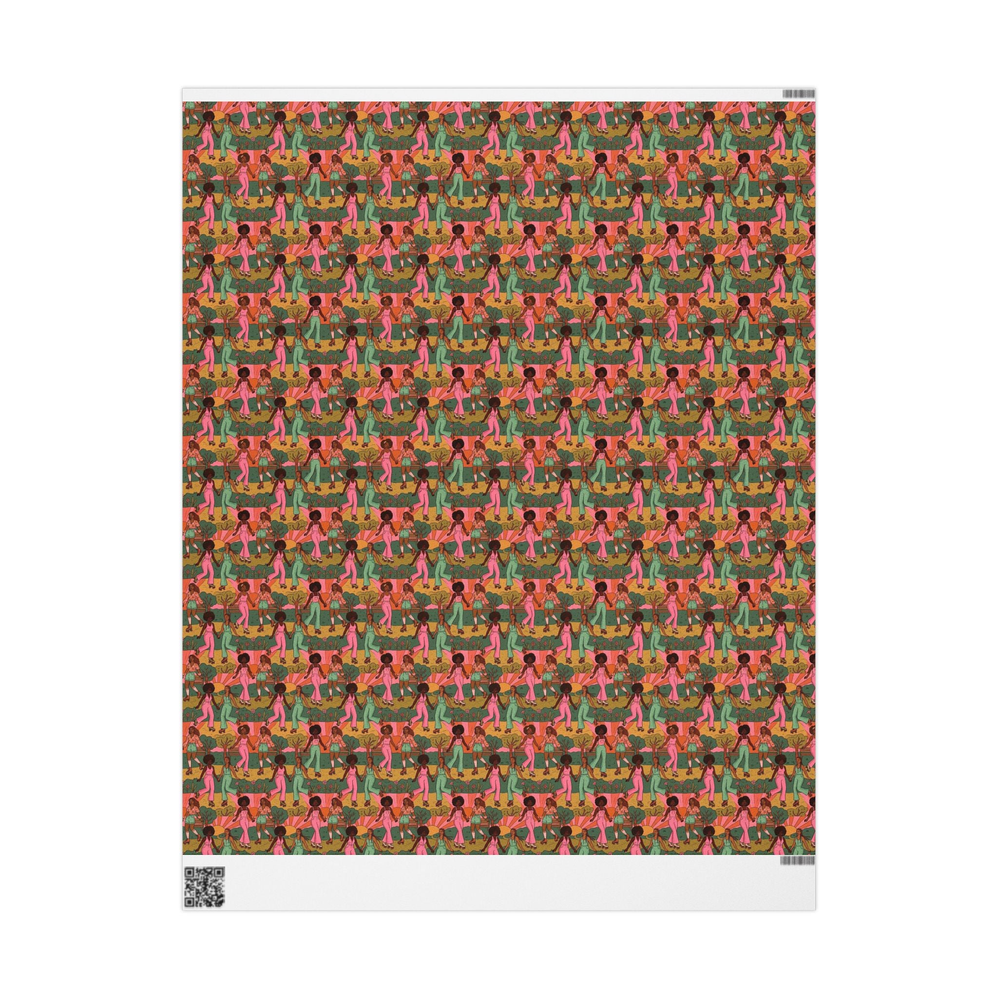 Sunset Roller Skating Energy Wrapping Paper — Family Wrap Co.