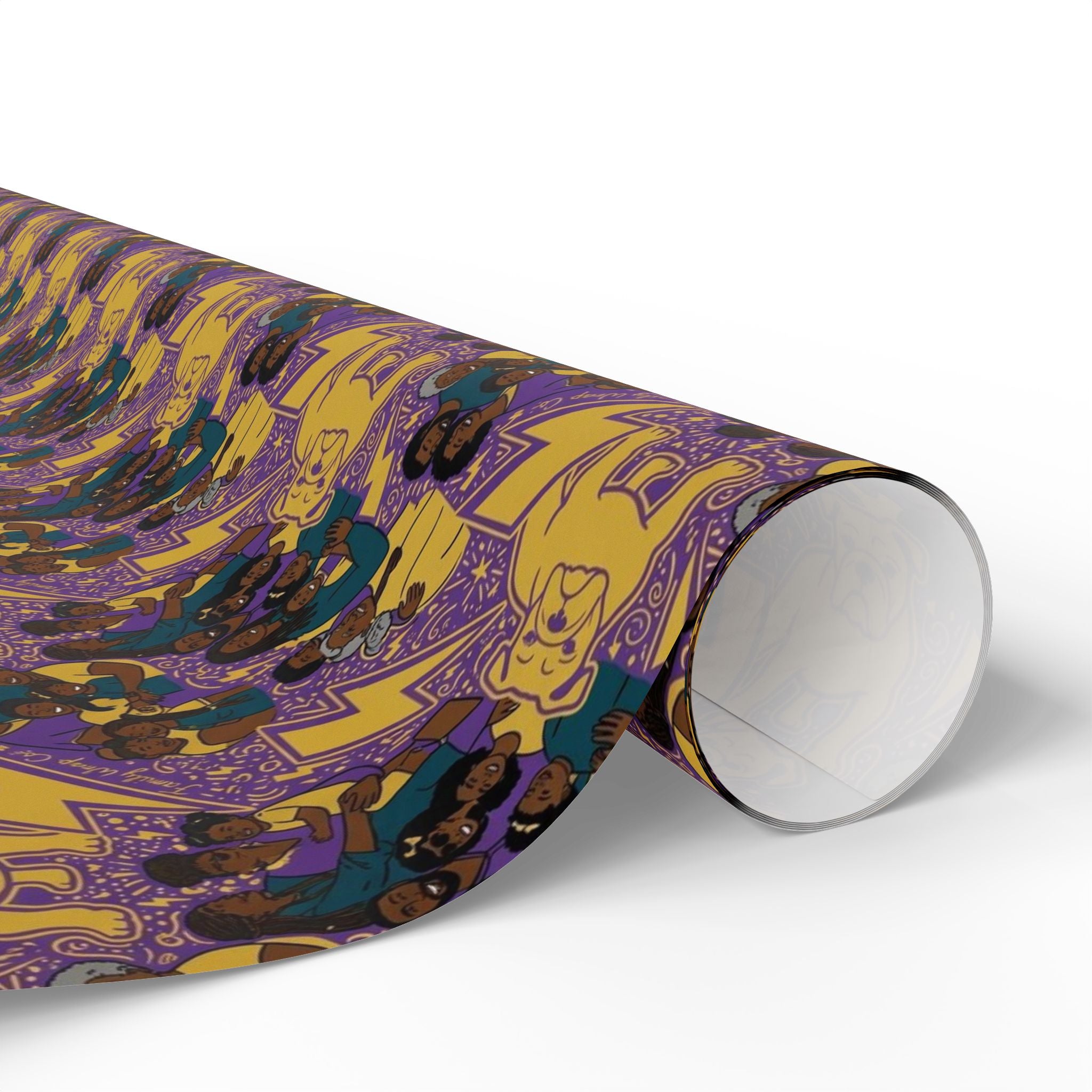 Purple & Gold Majesty Family Wrap — African American Gift Wrap by Family Wrap Co.