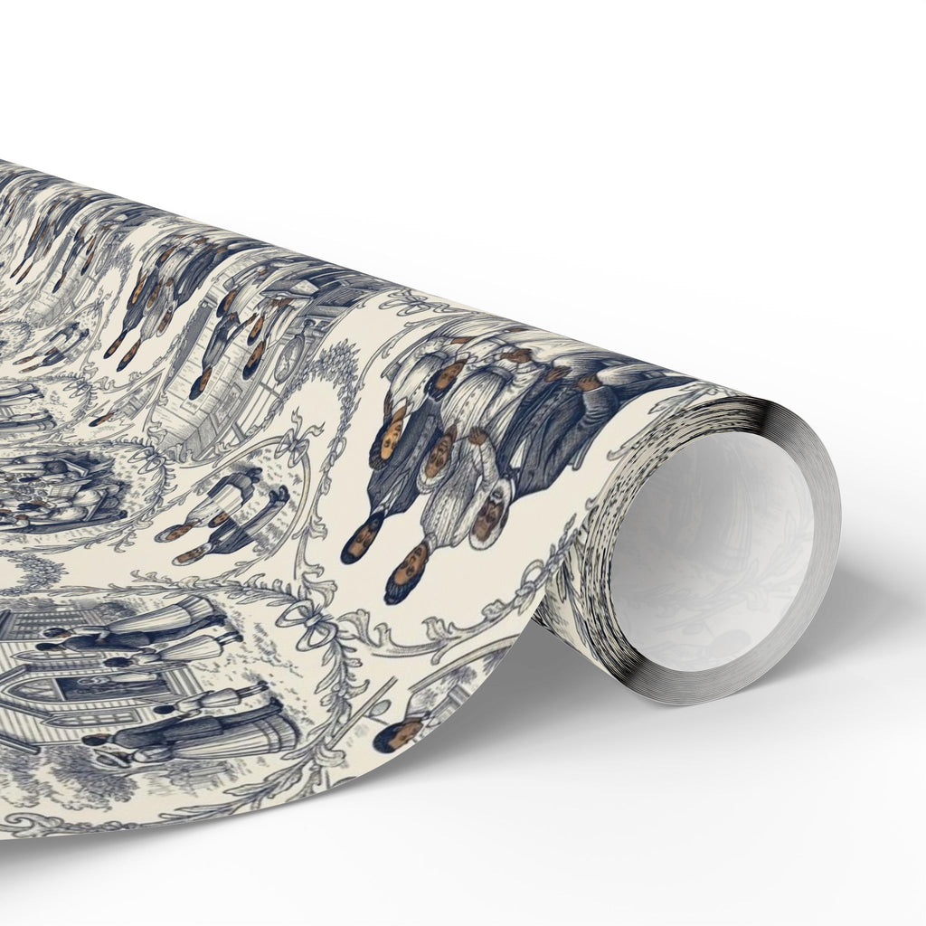 Navy & Cream Family Heritage Wrapping Paper — Family Wrap Co.