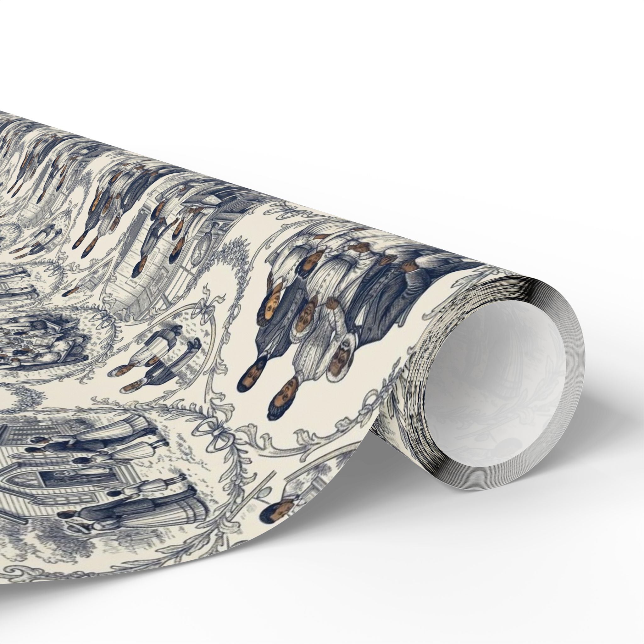 Navy & Cream Family Heritage Wrapping Paper — Family Wrap Co.