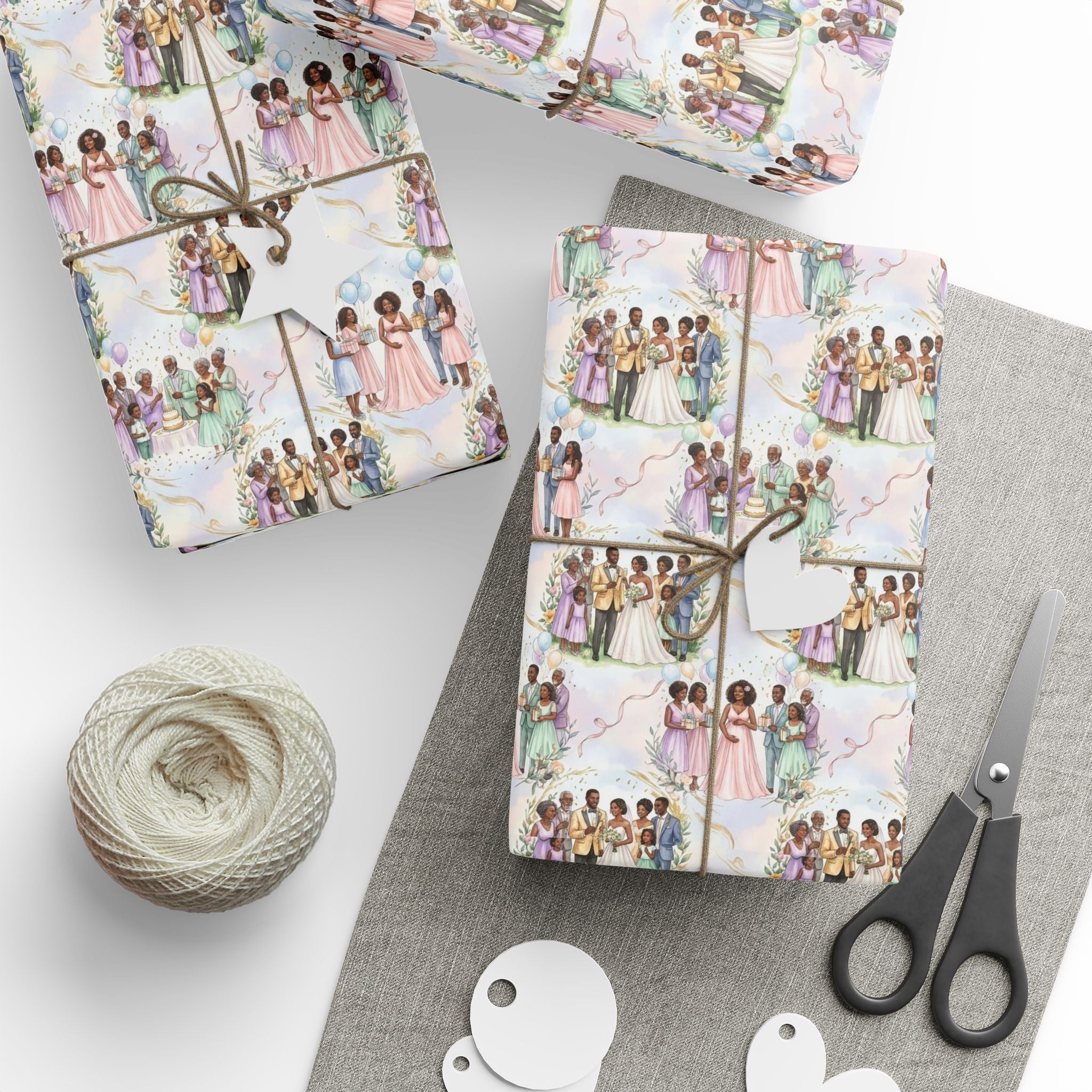 Blush & Rose Celebration Wrapping Paper — Family Wrap Co.