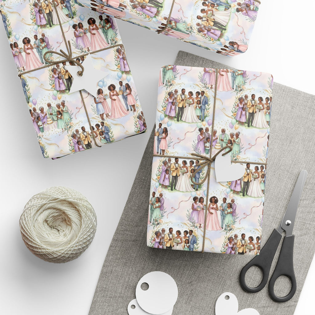 Blush & Rose Celebration Wrapping Paper — Family Wrap Co.