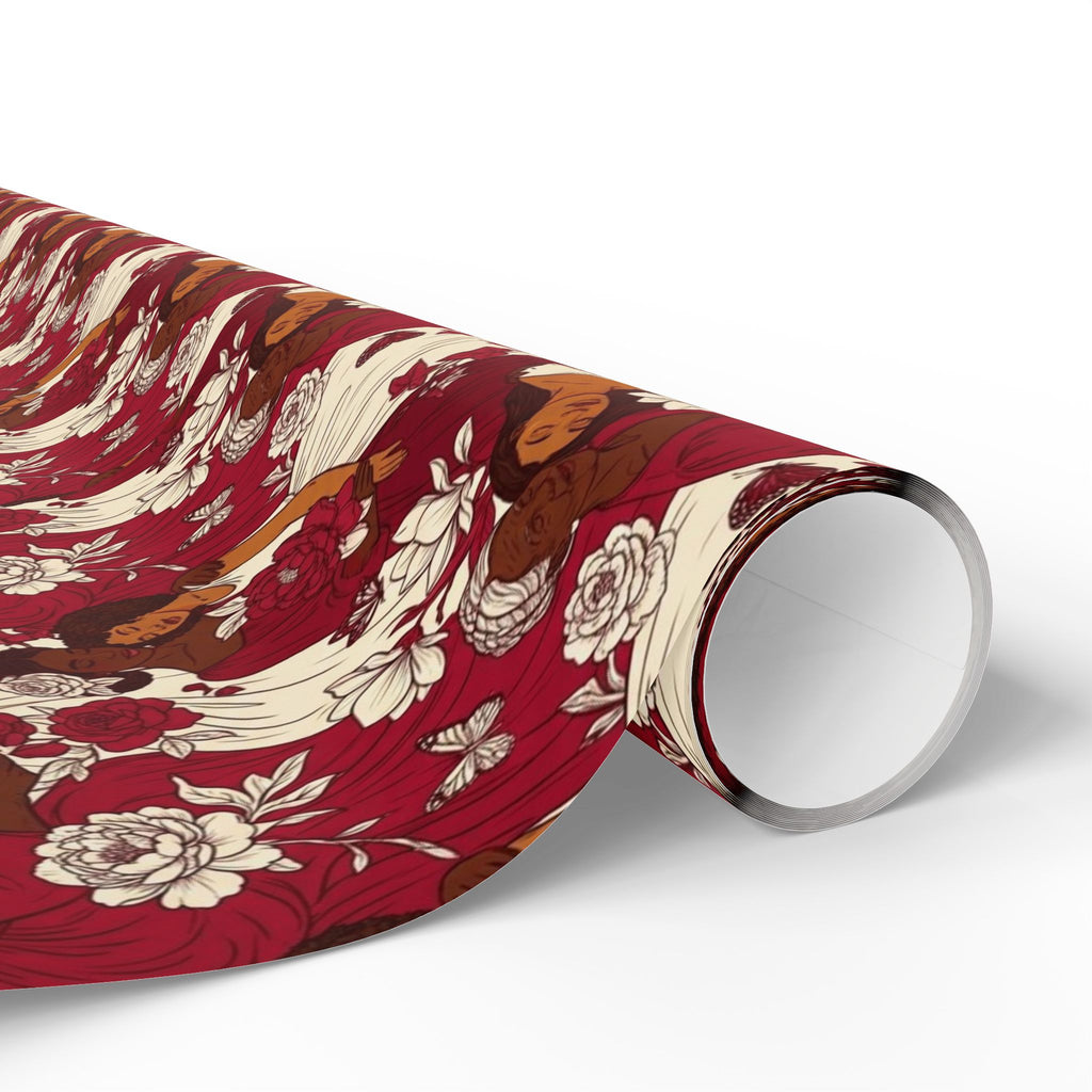 Crimson Cream Garden Gathering Wrapping Paper — Family Wrap Co.