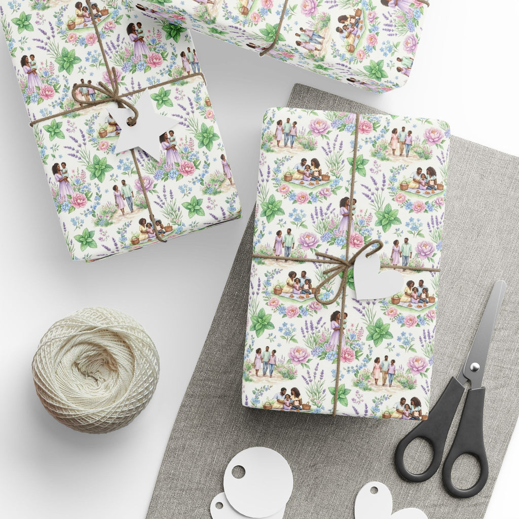 Lavender & Mint Family Garden Wrapping Paper — Family Wrap Co.