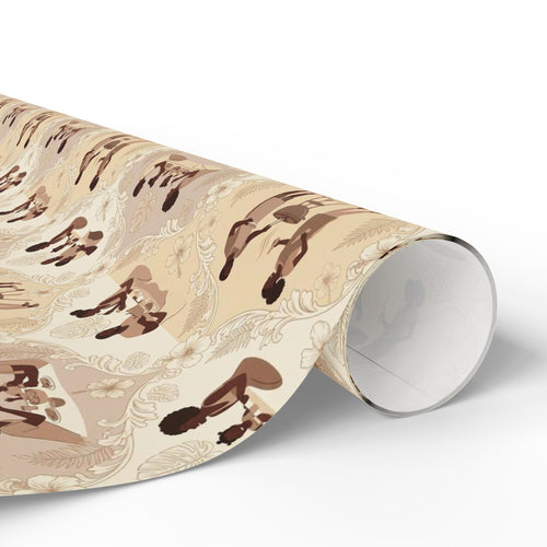 Backyard BBQ Joy — Taupe & Sand Wrapping Paper — Family Wrap Co.