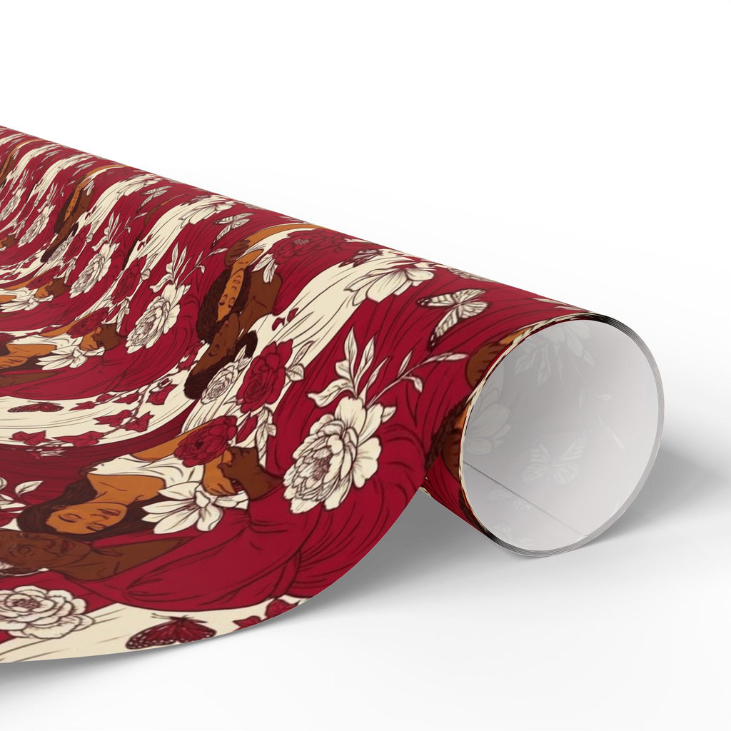 Crimson Cream Garden Gathering Wrapping Paper — Family Wrap Co.