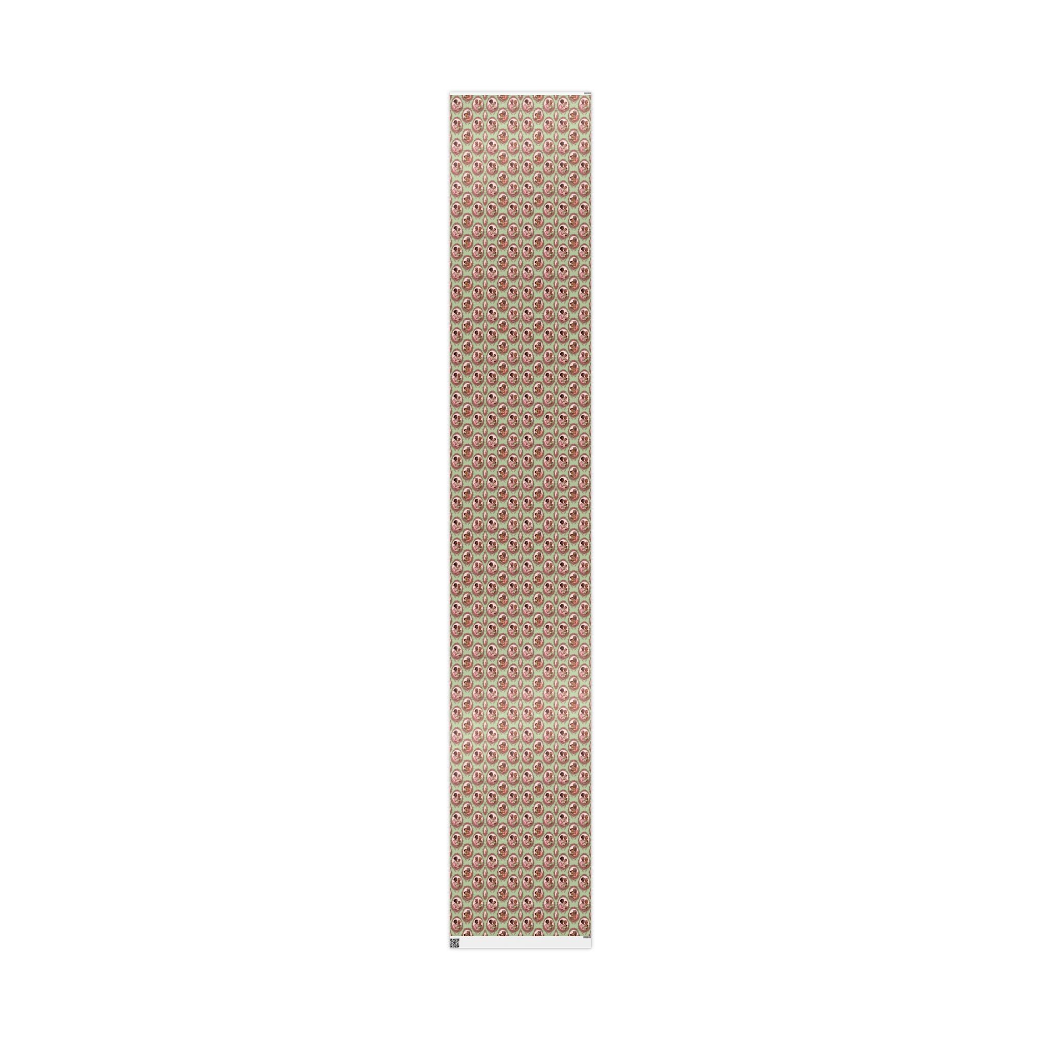 Pink & Green Family Portrait Wrapping Paper — Family Wrap Co.