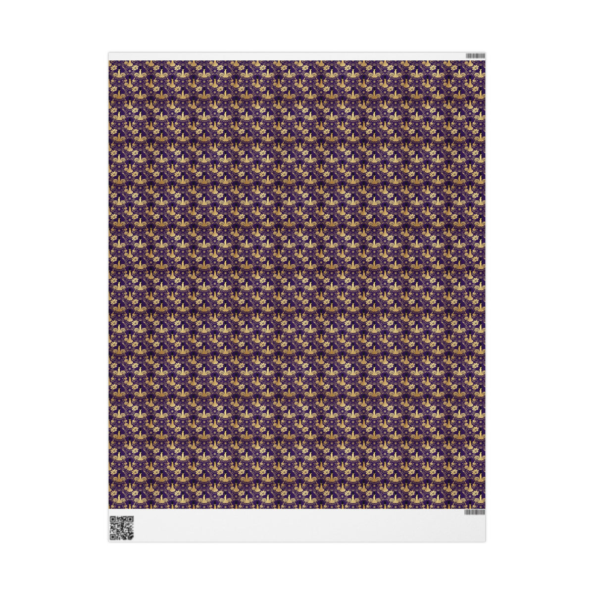 Royal Purple & Old Gold Majesty Collection — African American Gift Wrap by Family Wrap Co.