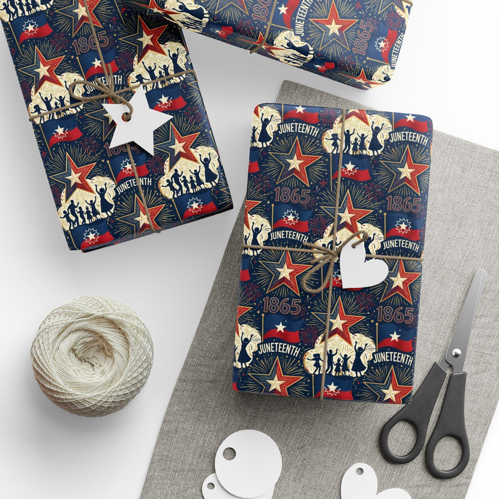 Juneteenth Freedom Celebration Pattern — African American Gift Wrap by Family Wrap Co.