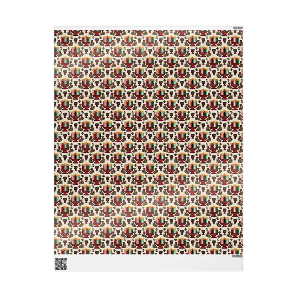 Kinara Kwanzaa Celebration Pattern — African American Gift Wrap by Family Wrap Co.