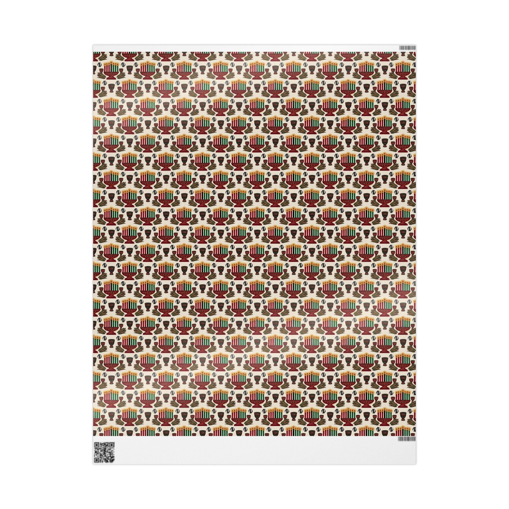 Kinara Kwanzaa Celebration Pattern — African American Gift Wrap by Family Wrap Co.