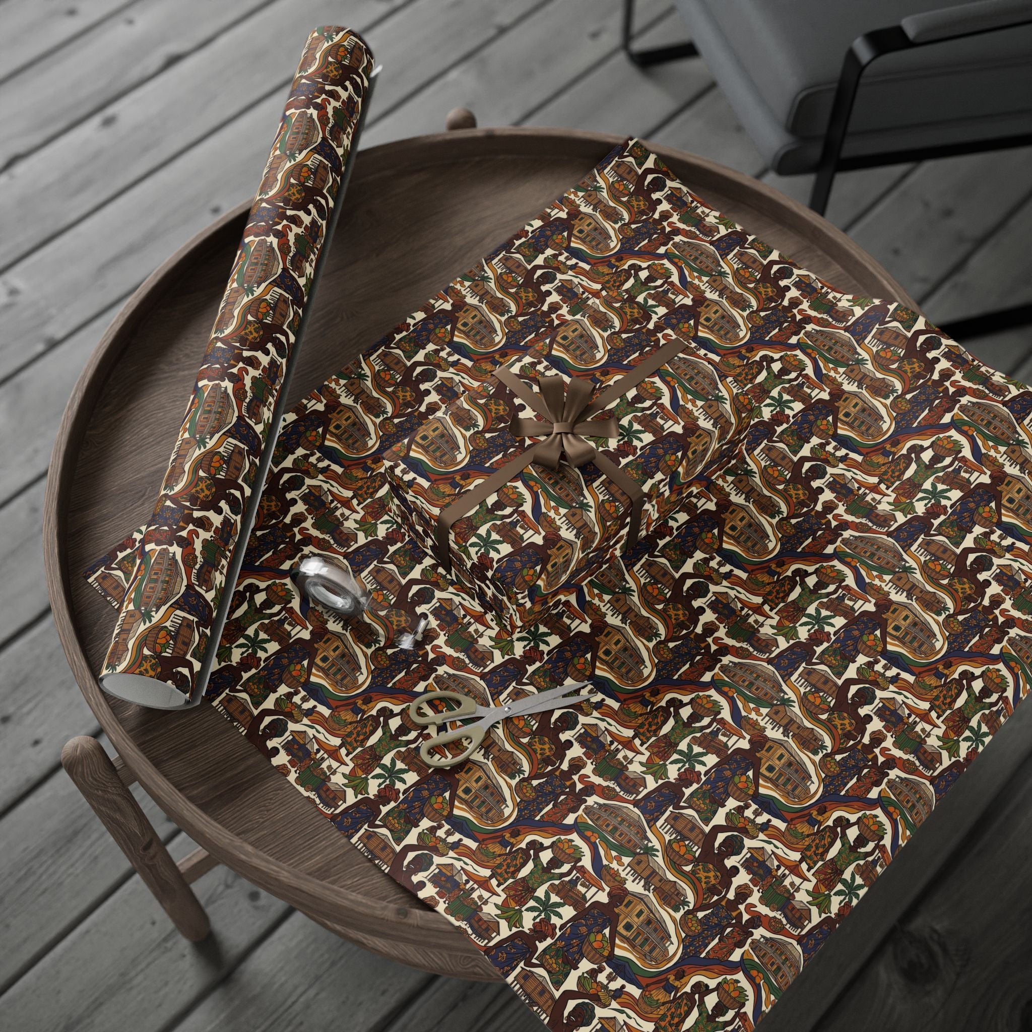 Sierra Leone Market Celebration Wrapping Paper — Family Wrap Co.