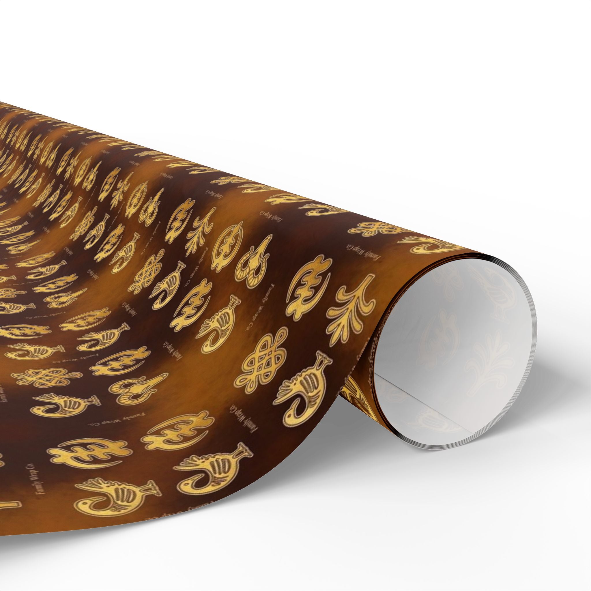 Adinkra Symbols Wisdom Pattern — African American Gift Wrap by Family Wrap Co.