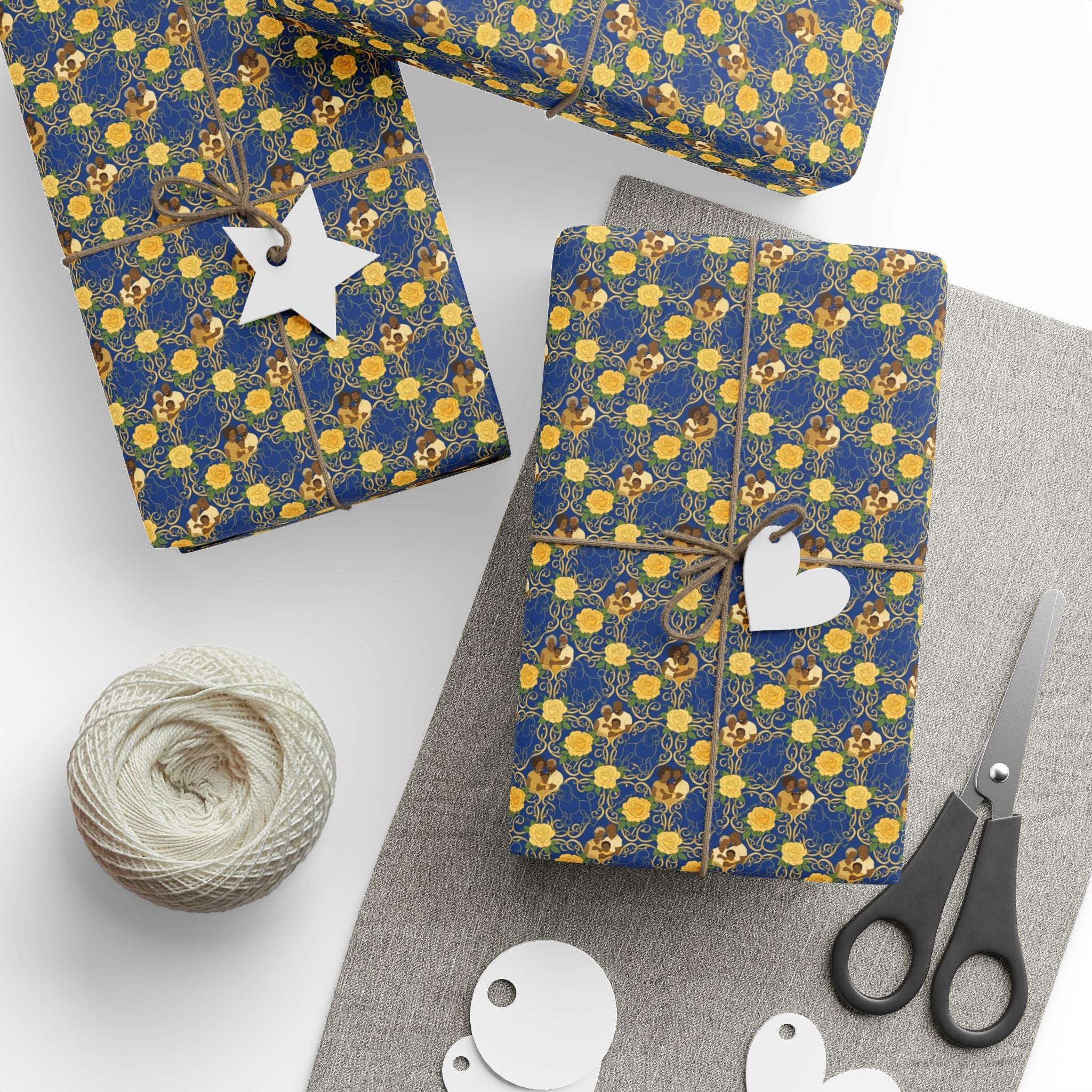 Golden Legacy & Royal Bloom — African American Gift Wrap by Family Wrap Co.