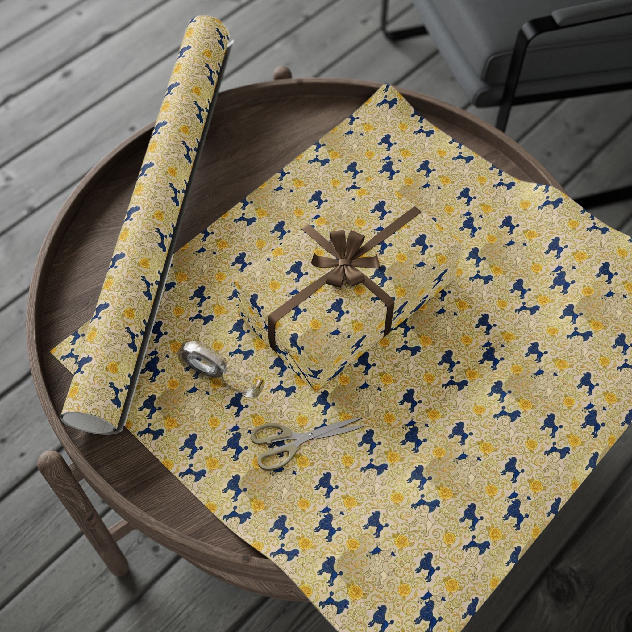 Cobalt Filigree Garden Wrapping Paper — Family Wrap Co.