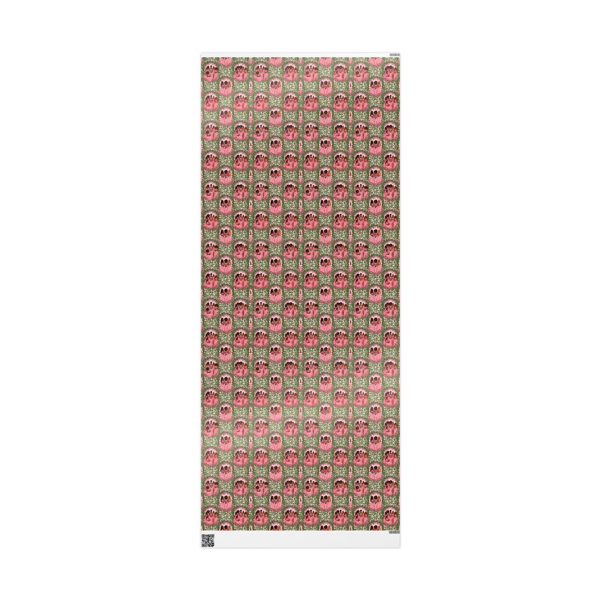 Pink & Green Garden Party Wrapping Paper — Family Wrap Co.