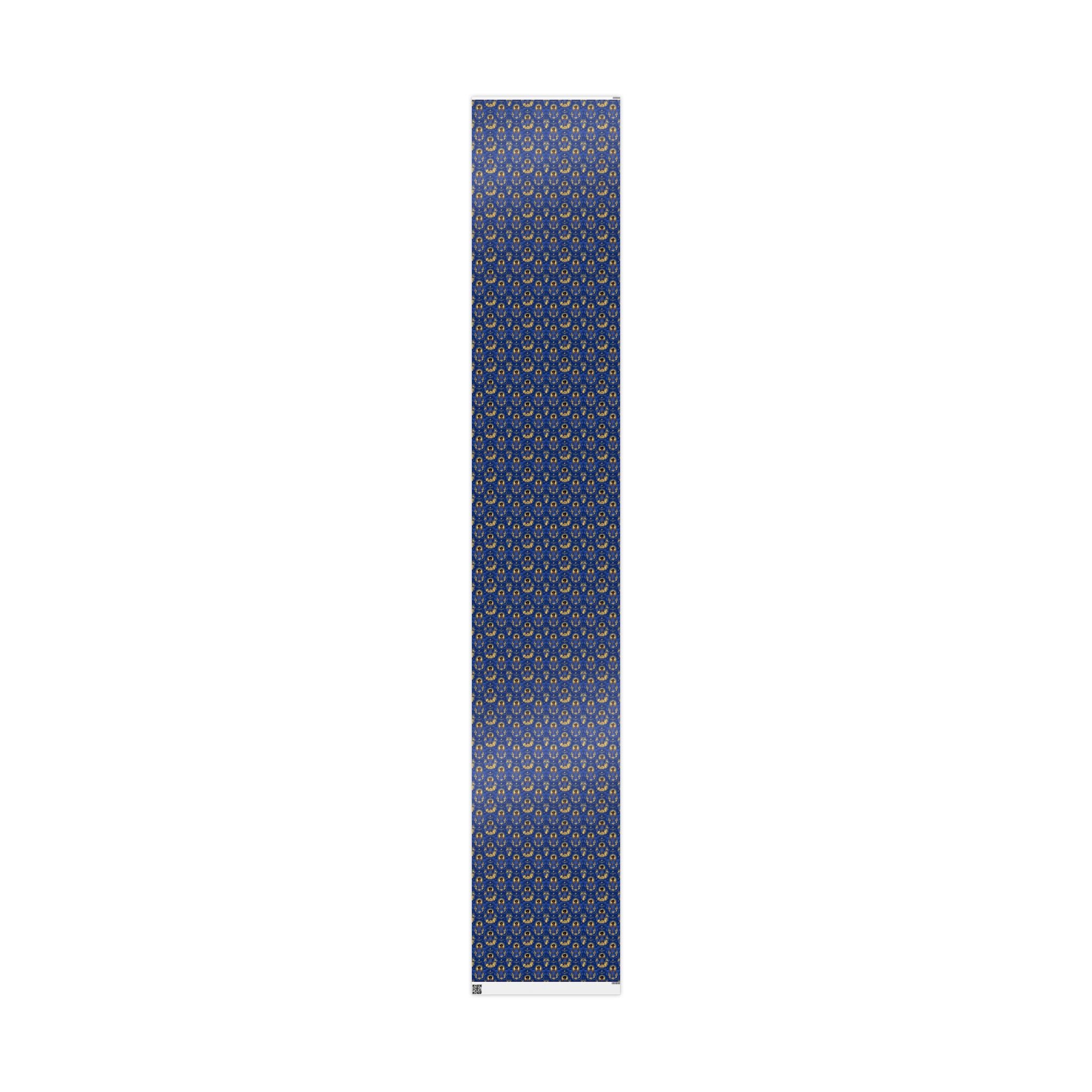 Blue & Gold Radiant Wisdom Wrapping Paper — Family Wrap Co.