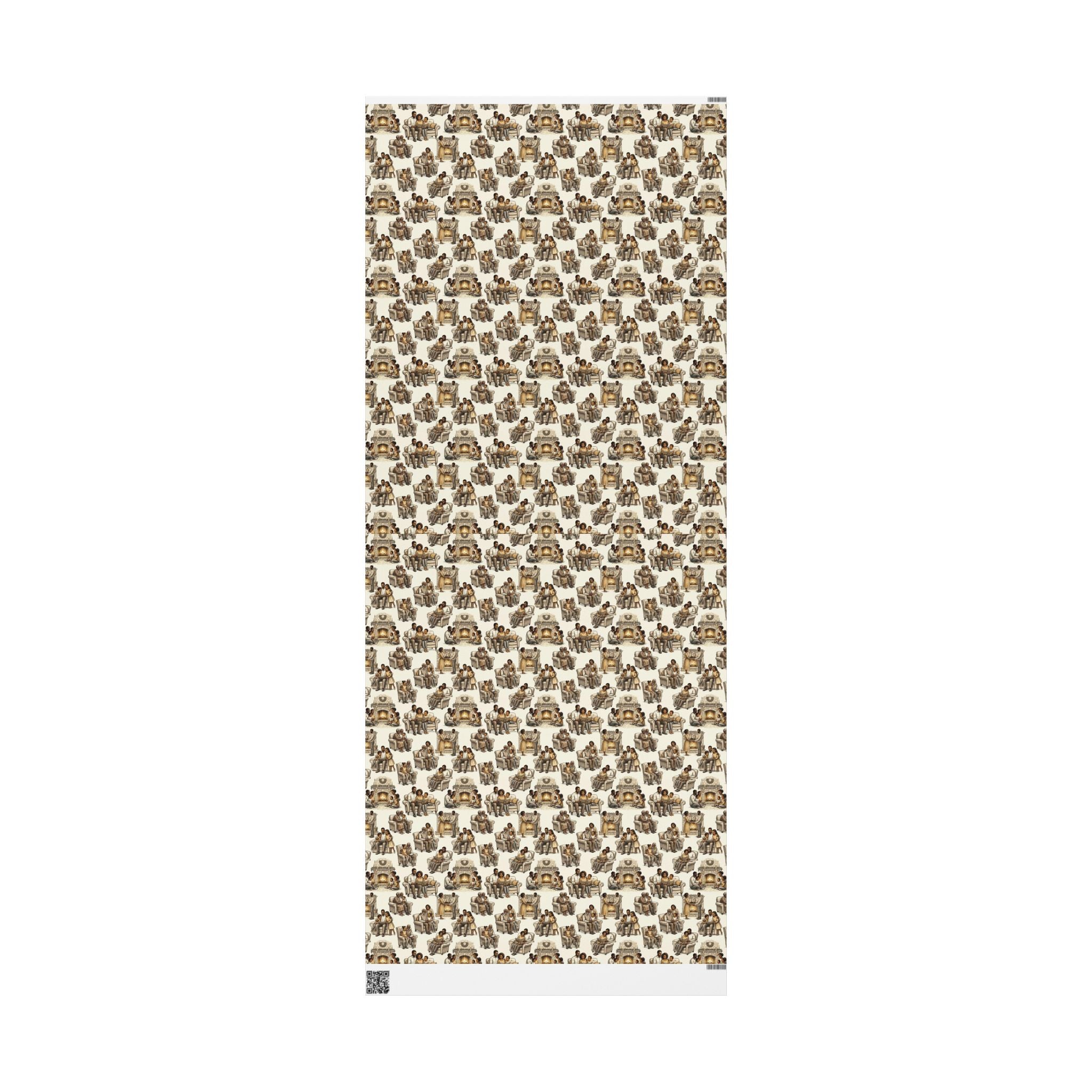 Neutral Toile Hearthside Family Wrapping Paper — Family Wrap Co.