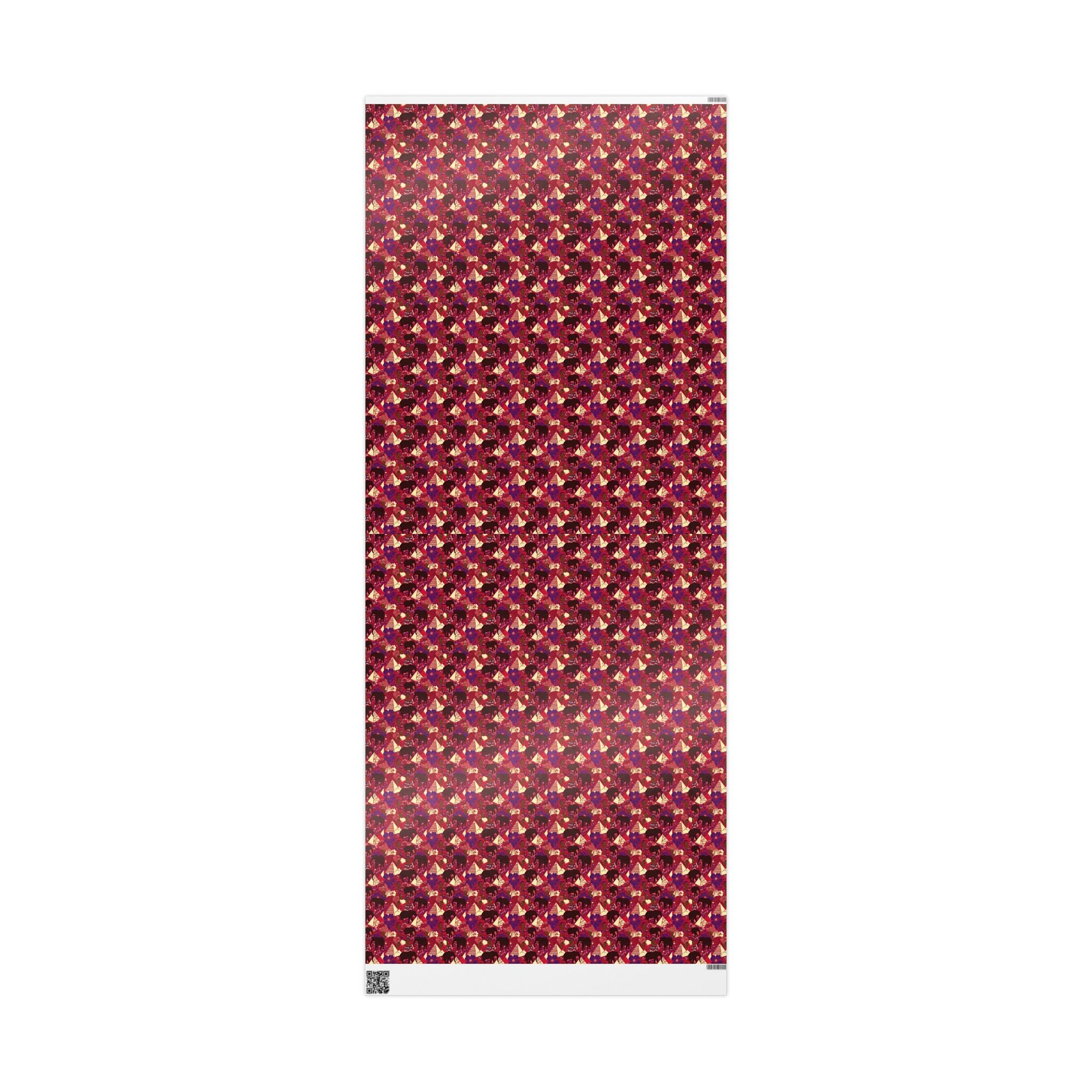 Crimson & Cream Women's Power Pattern — African American Gift Wrap by Family Wrap Co.