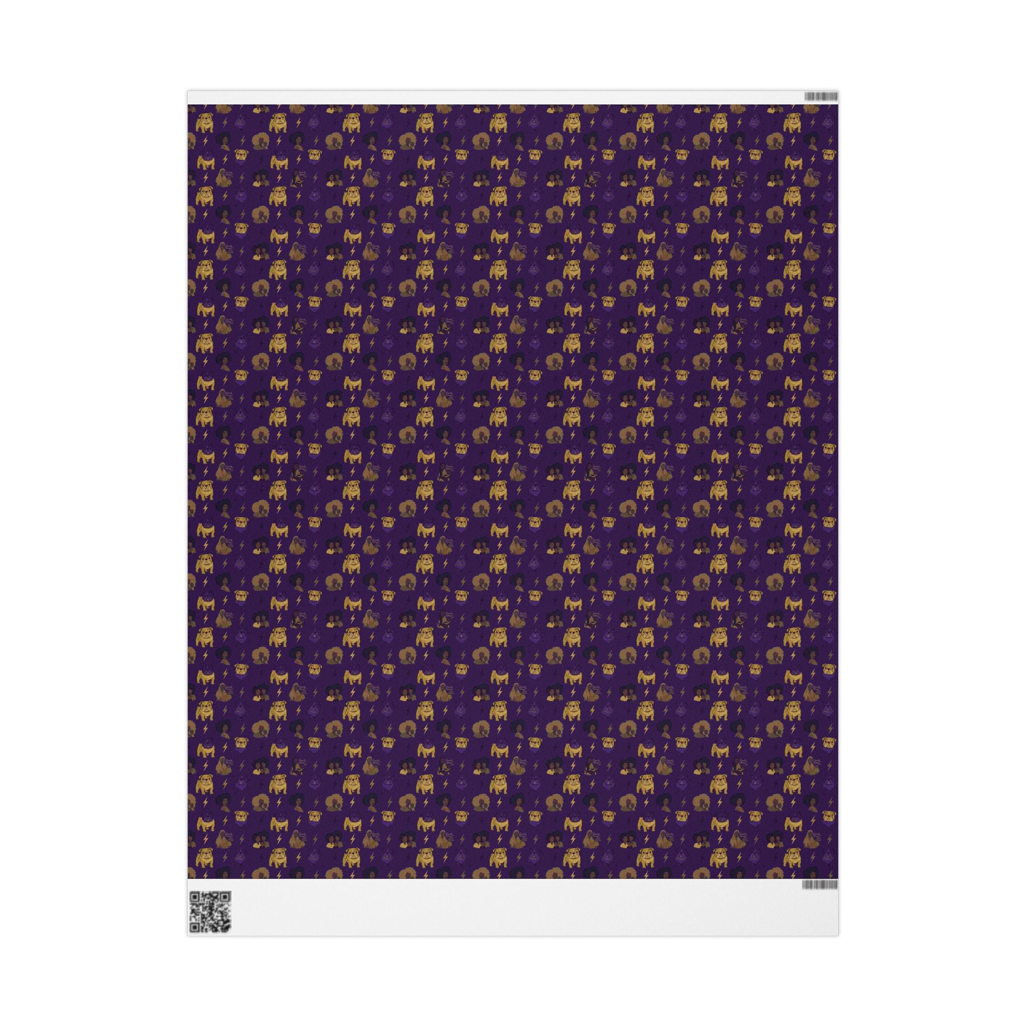 Violet Thunder & Golden Bulldog Wrapping Paper — Family Wrap Co.