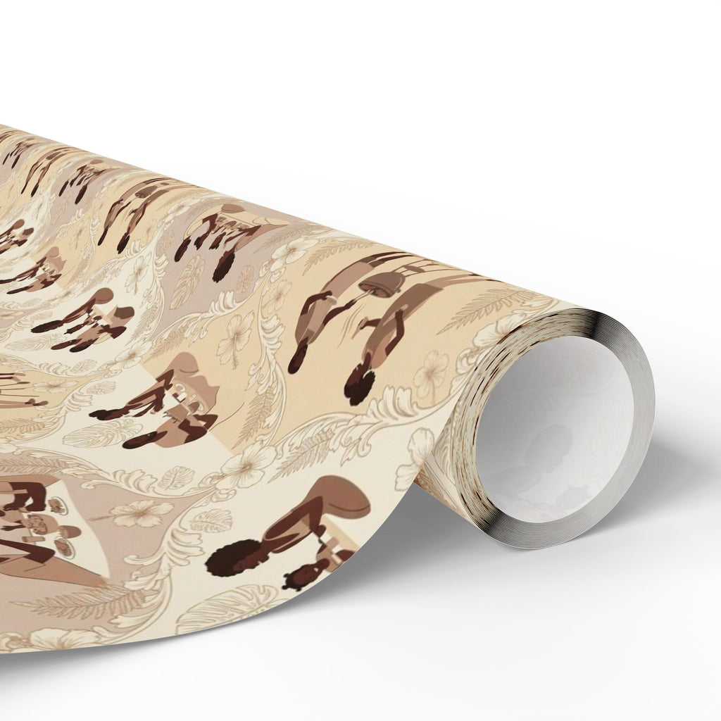 Backyard BBQ Joy — Taupe & Sand Wrapping Paper — Family Wrap Co.