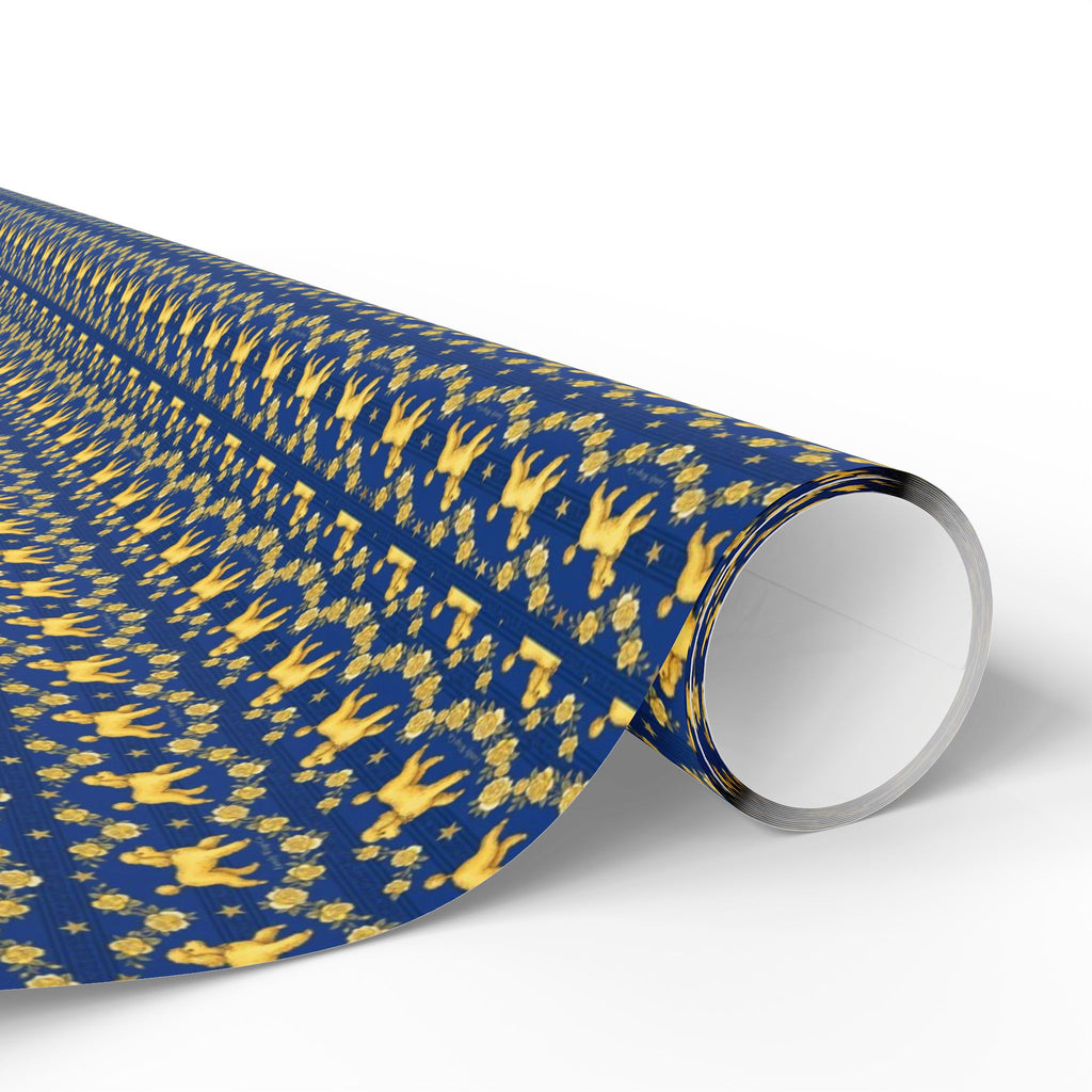 Sophisticated Poodle Promenade Pattern — African American Gift Wrap by Family Wrap Co.
