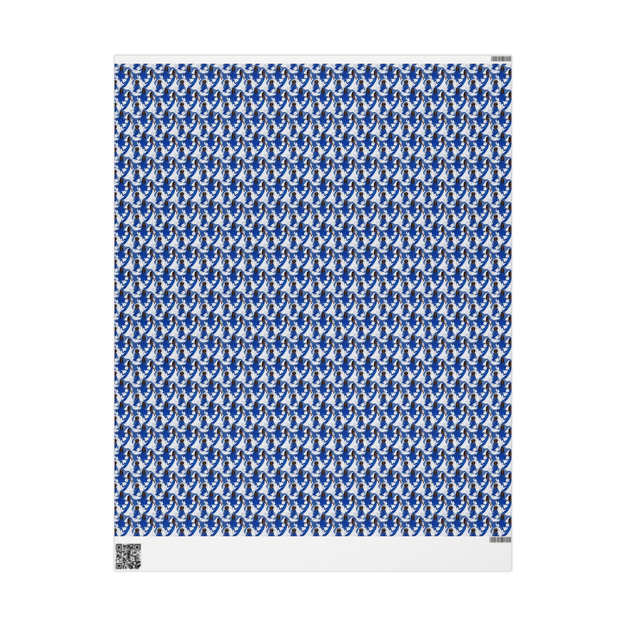 Royal Blue & White Dove Sky -- Women of Grace — African American Gift Wrap by Family Wrap Co.