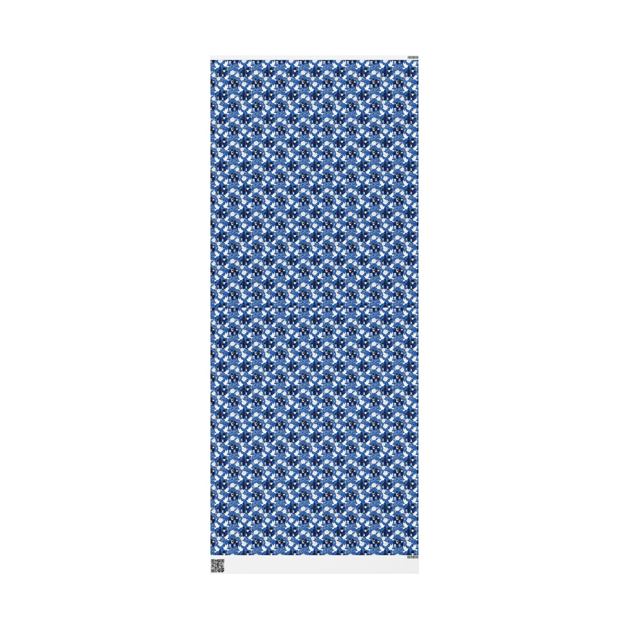 Blue & White Grace Family Collection — African American Gift Wrap by Family Wrap Co.