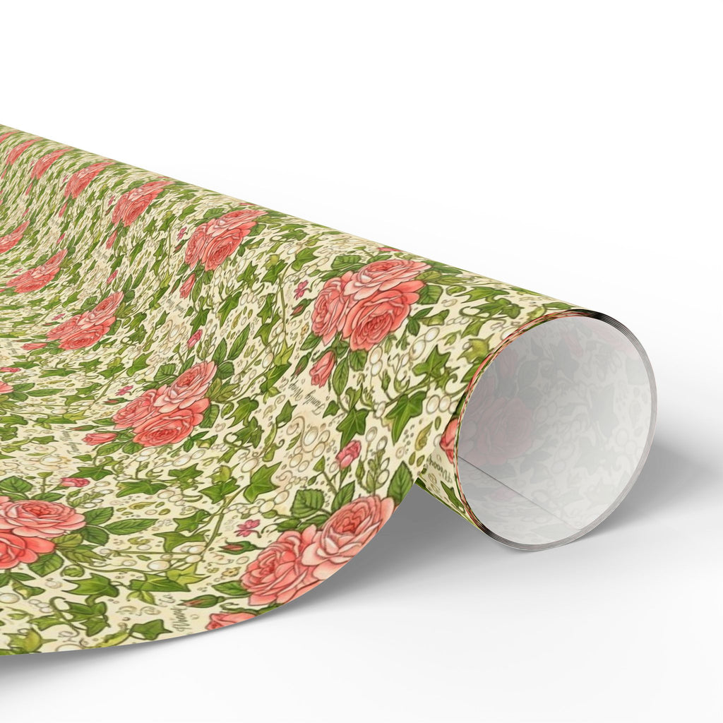 Pink & Green Pearl Garden Pattern — African American Gift Wrap by Family Wrap Co.