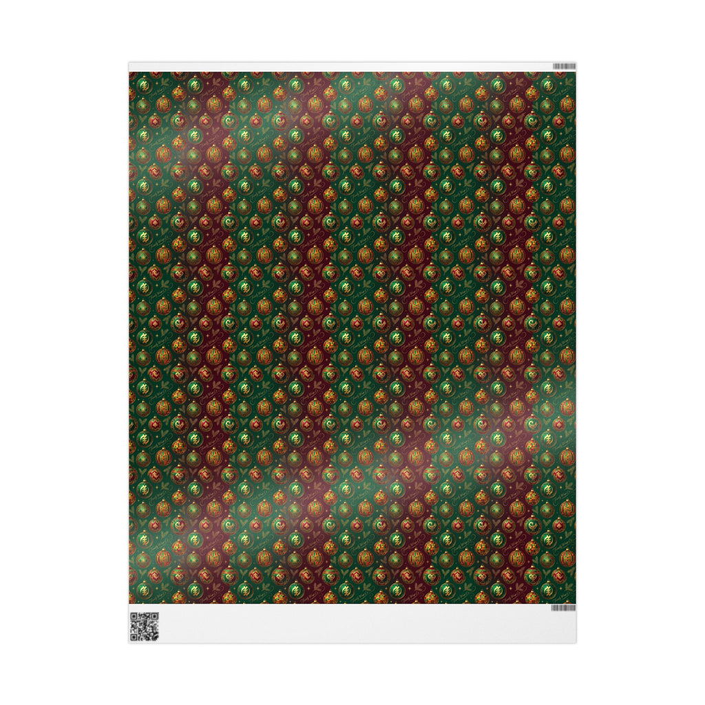 Golden Afrocentric Ornament Pattern — African American Gift Wrap by Family Wrap Co.