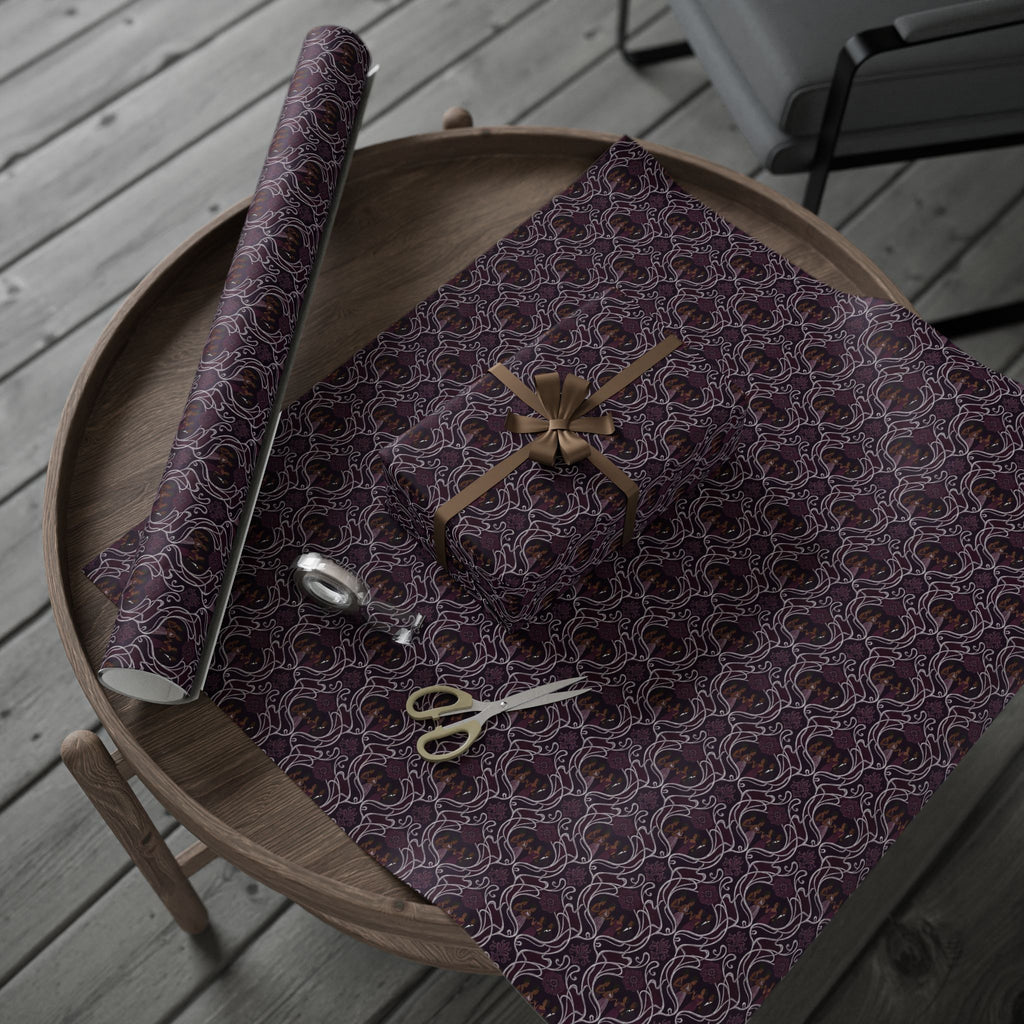 Plum & Silver Soirée Wrapping Paper — Family Wrap Co.